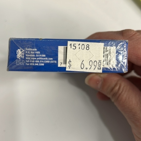 Sealed New Vintage 2004 Politicards Comic Caricatures Playing Cards Blue Set - Picture 7 of 10